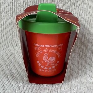 GAMAGO Sippy Cup Unisex 7oz Red Sriracha Hot Chili Sauce Rooster Novelty BPAFree